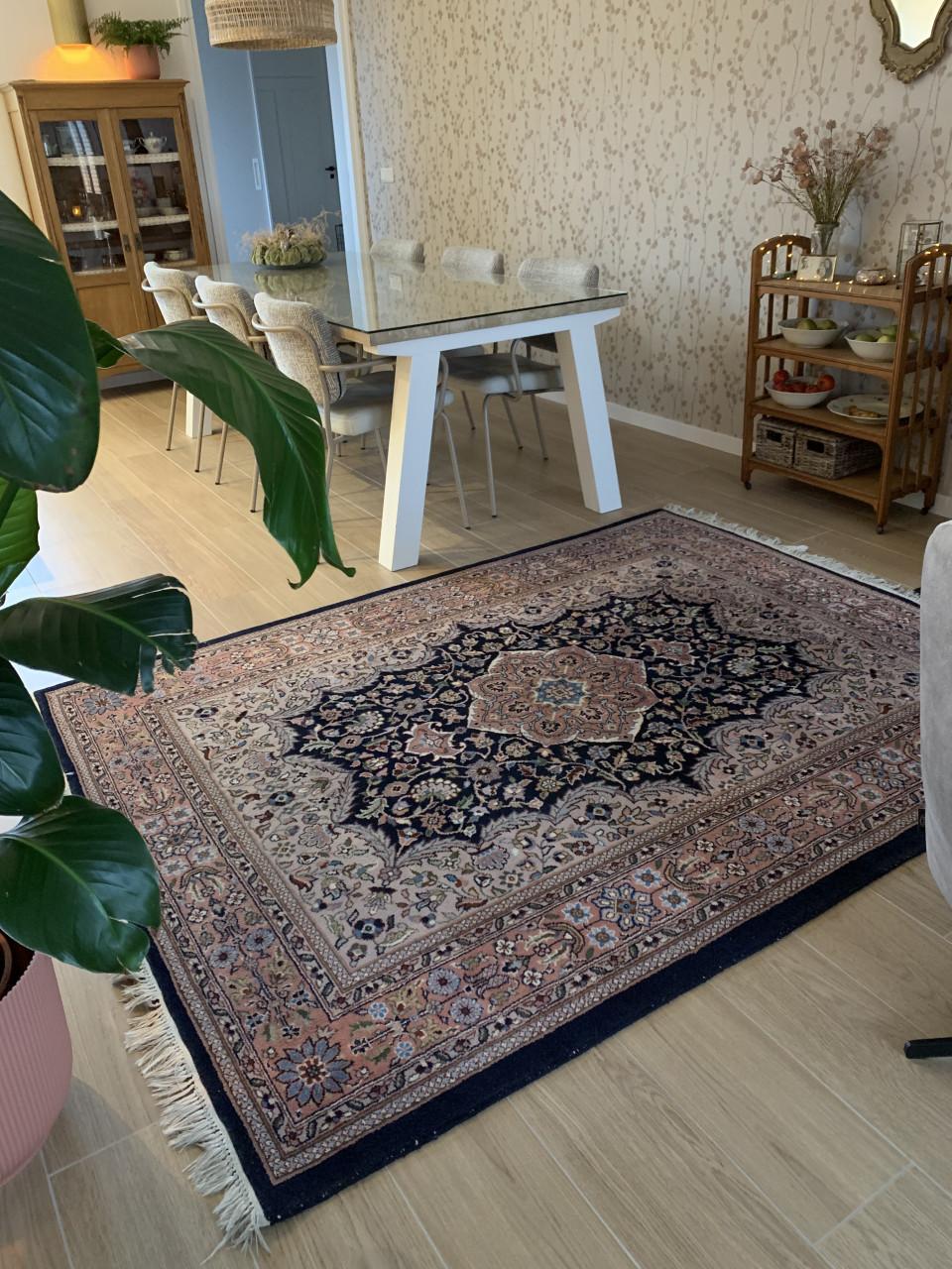 ✨Schitterend Sfeervol Oud Roze Handgeknoopt KESHAN Vloerkleed✨