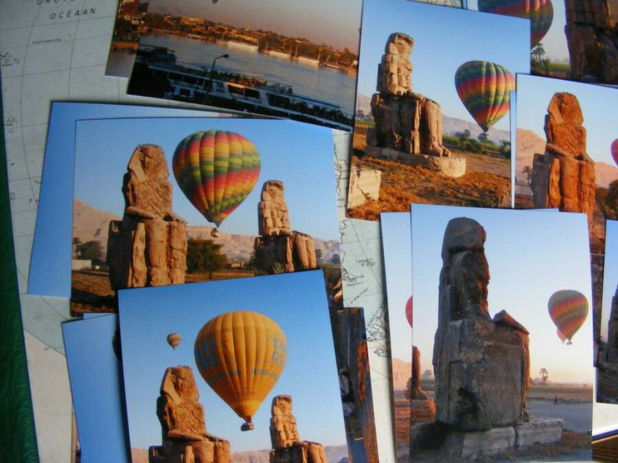 75  Originele Foto's Heteluchtballonnen LUXOR, Egypte - mei 2007