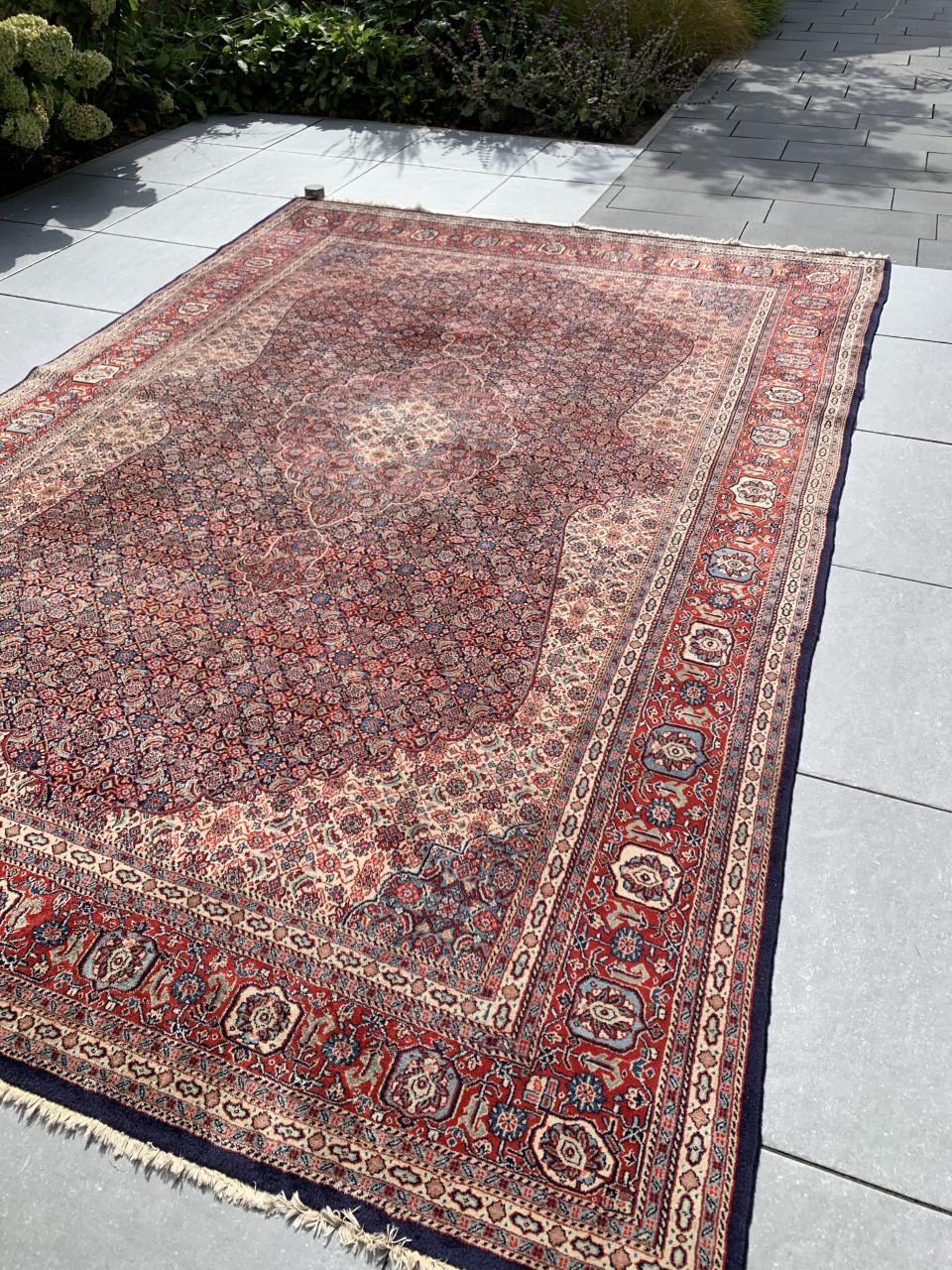 ✨Super Gaaf Handgeknoopt Vintage Vloerkleed✨Zuiver Scheerwol✨