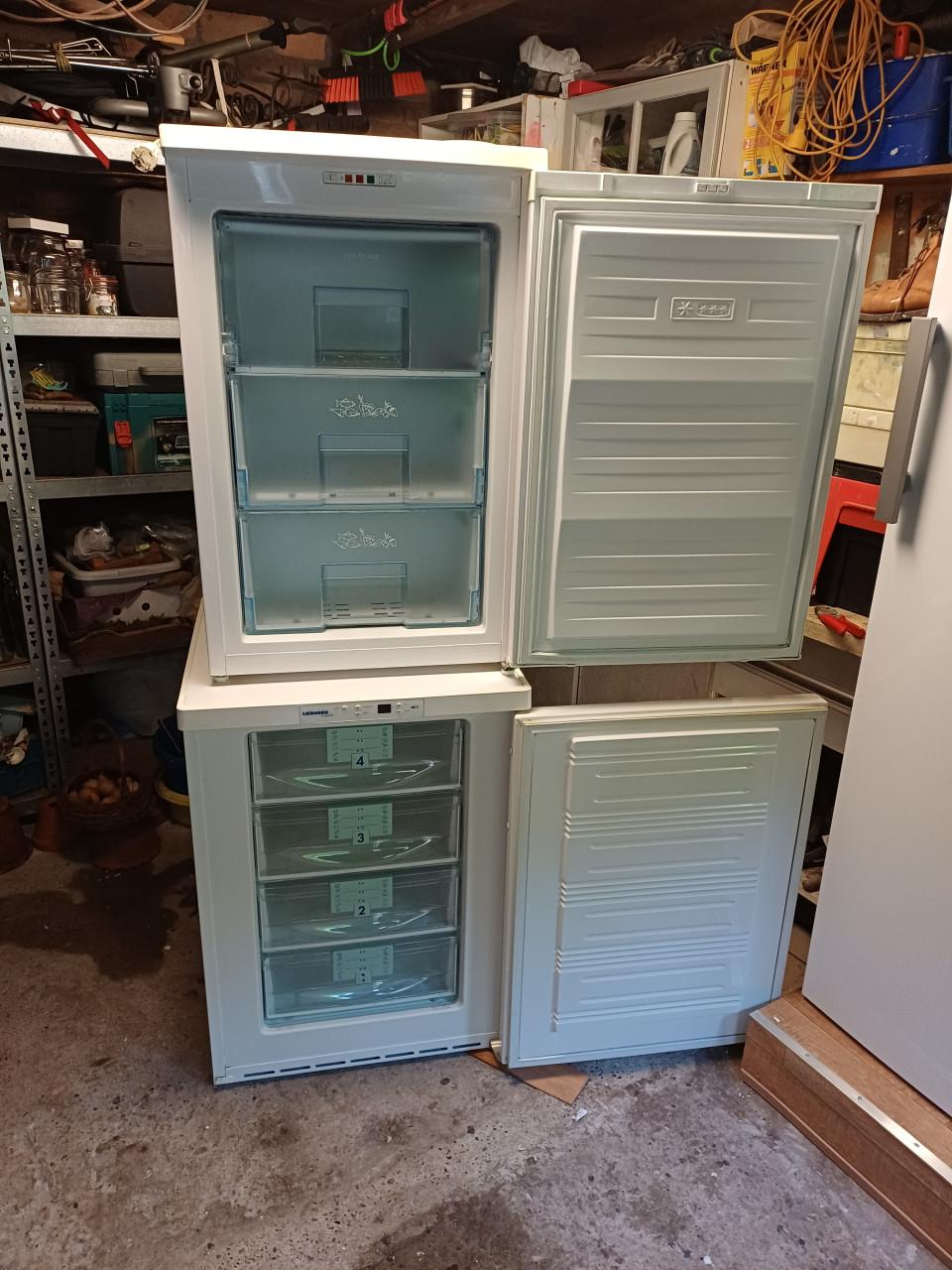 Diepvrieskast liebher en een beko tafelmodel
