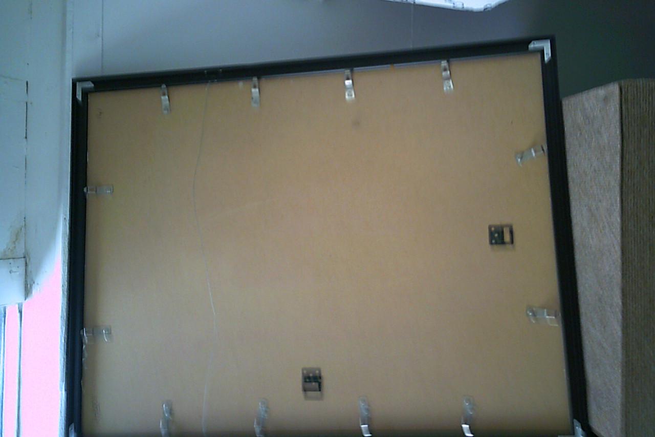 SCHILDERIJ acrylverf op houtplaat met aluminium sierlijst.