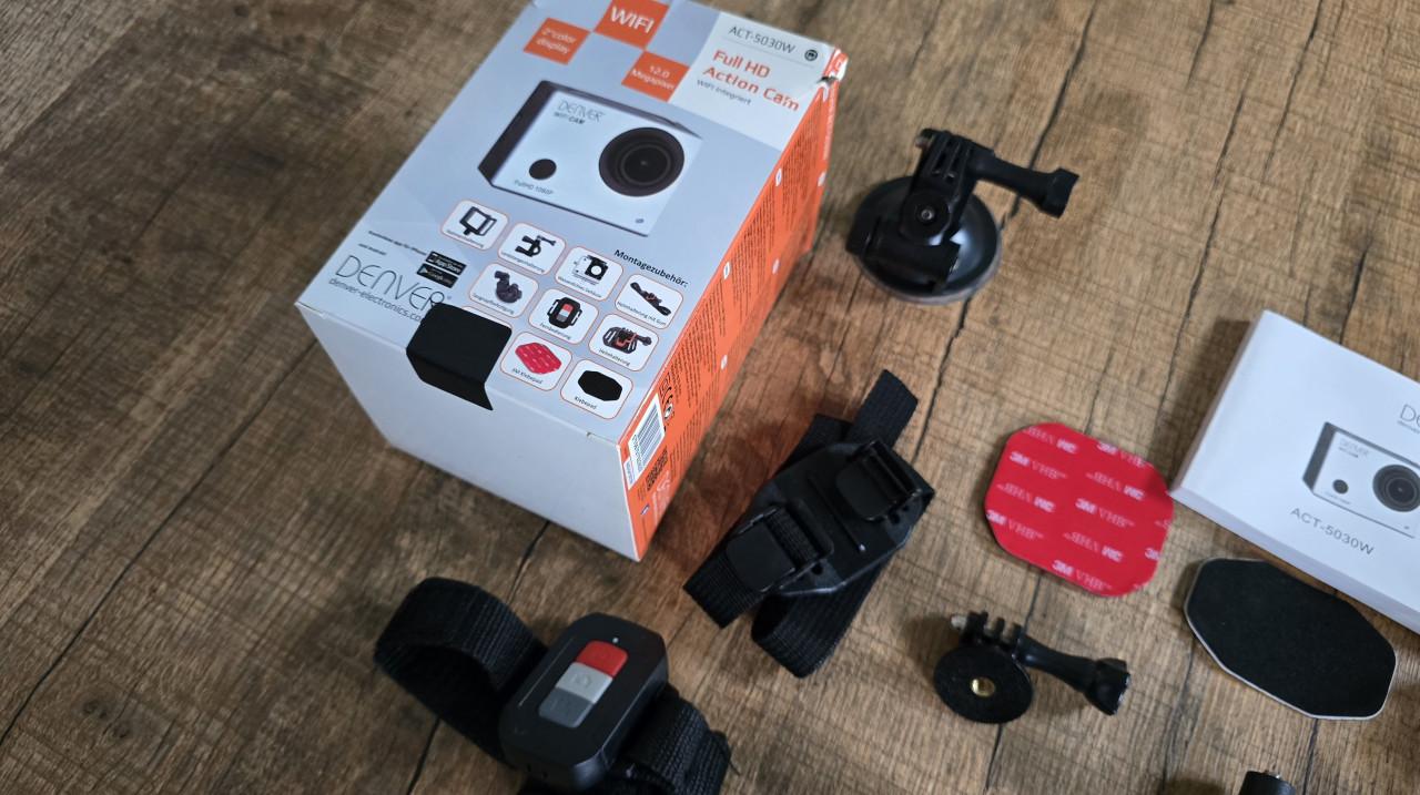 Denver Action Cam ACT-5030W Full HD WiFi - Zeer complete set