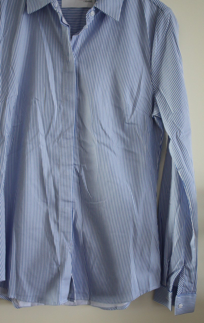 Blauw wit gestreepte blouse maat 36