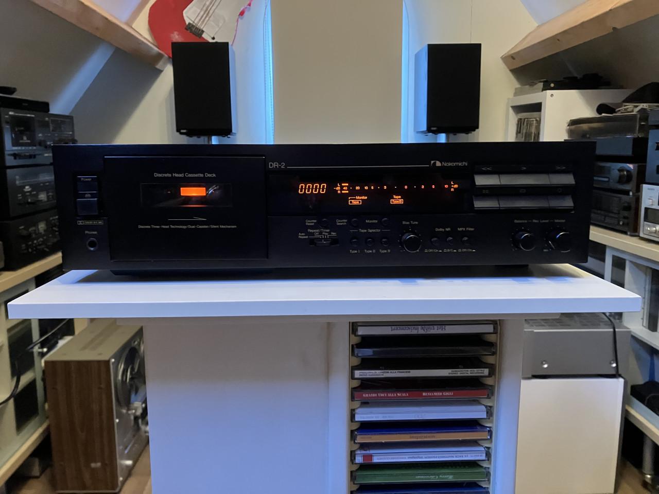Nakamichi DR-2 3 koppen dual capstan cassettedeck bijna nieuw garantie