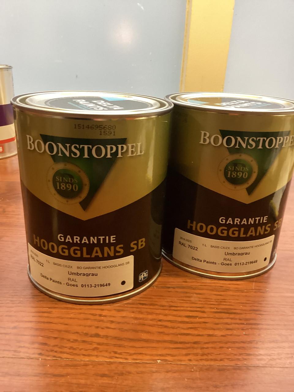 Boonstoppel SB ral 7022, mooi donkergrijs 2x1L samen €30