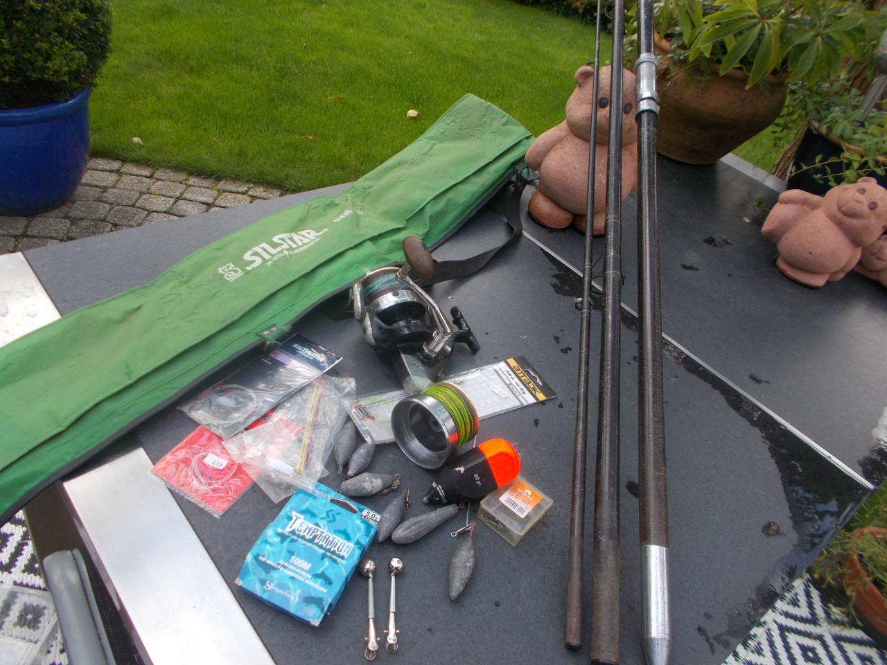 Complete strand / zeehengelset in goede staat