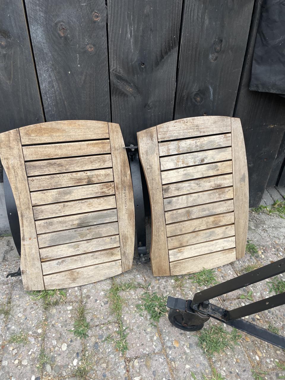 Big Green Egg large onderstel + hoes + zijtafels