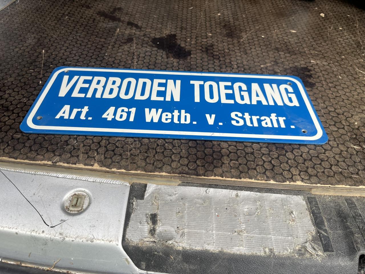 Waarschuwingsbord " Verboden toegang " Aluminium