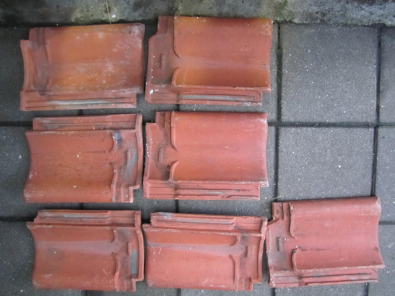 7 st. Droge Dakpannen om te beschilderen