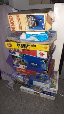 1 x Grote Houten PUZZLE - Ark van Noach & BINGO-spel & diverse