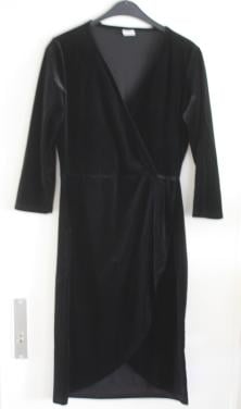 Zwarte fluwelen jurk maat m