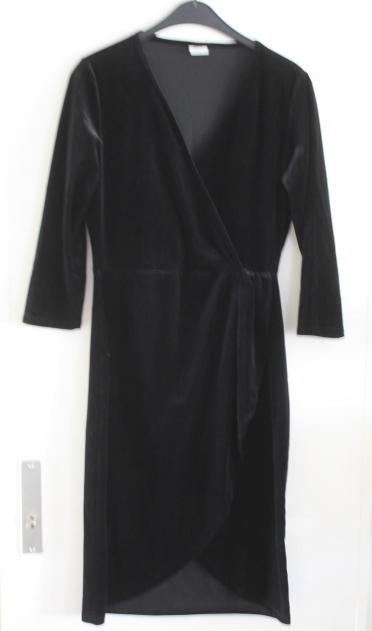 Zwarte fluwelen jurk maat m
