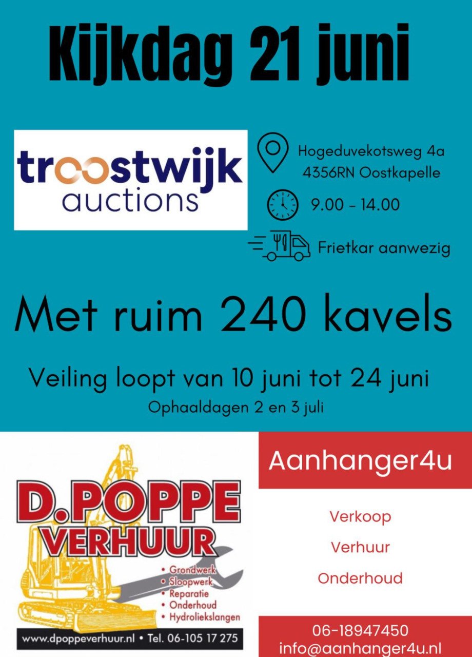 Morgen,  zaterdag 21-6 kijkdag