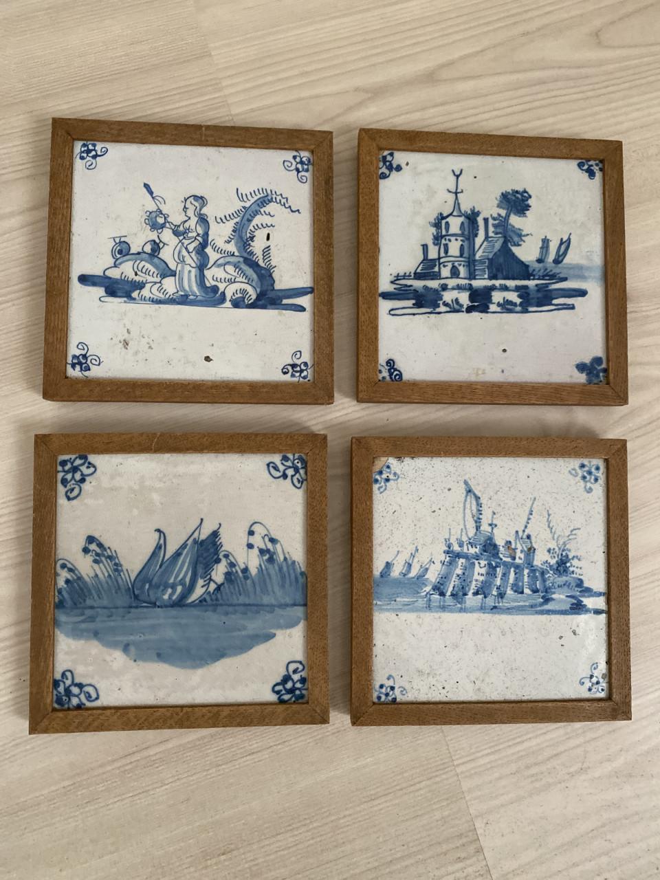 Delfts blauwe tegeltjes antiek