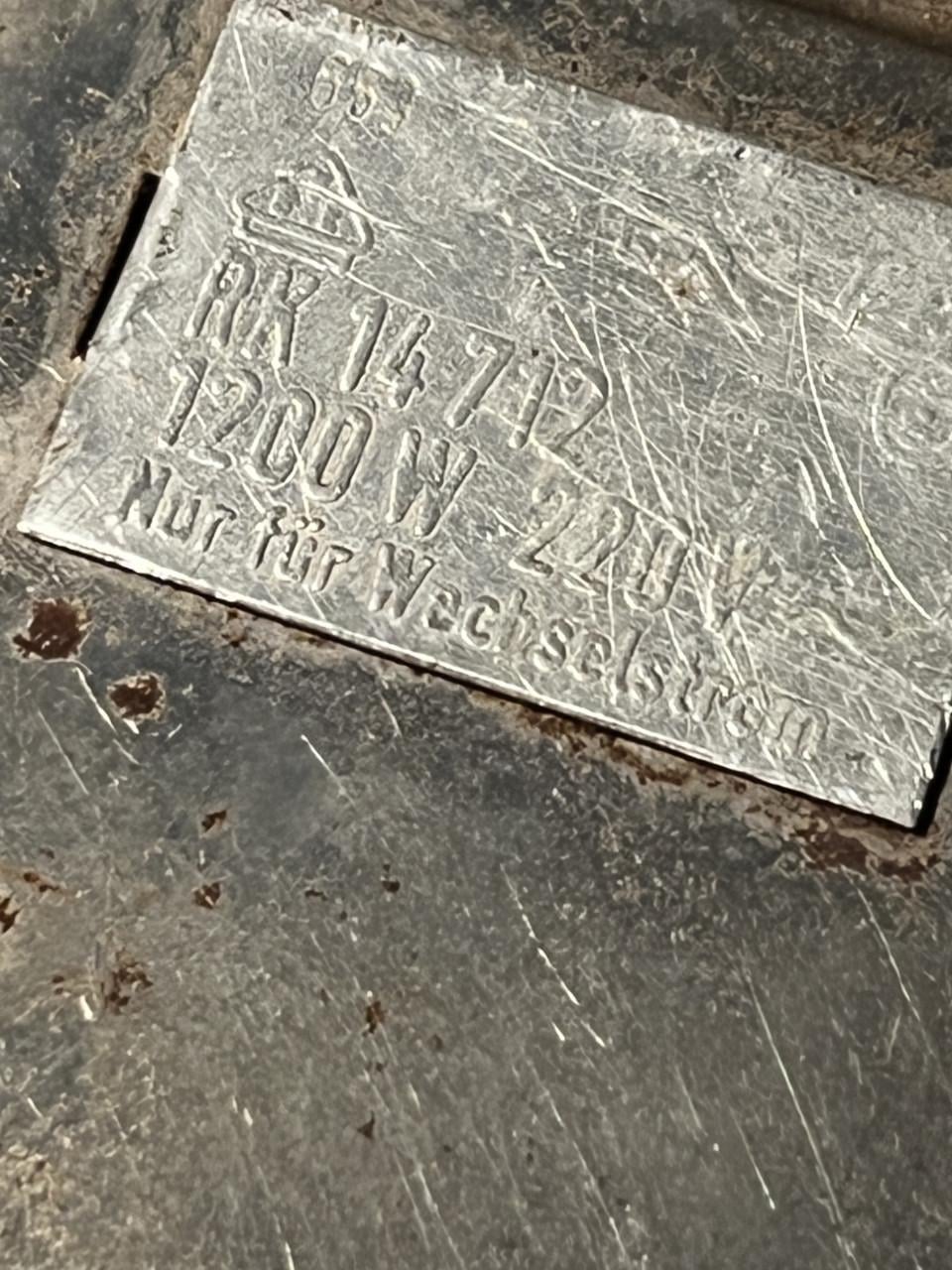 Vintage krachtige elektrische kookplaat 1200W