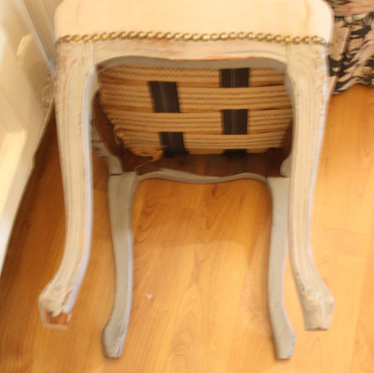 Poef voetenbankje krukje brocante style