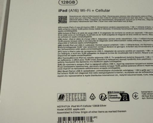 APPLE iPad(2025) - A16 - 11 inch - 128 GB - Silver - Wifi+Cellular -NIEUW-