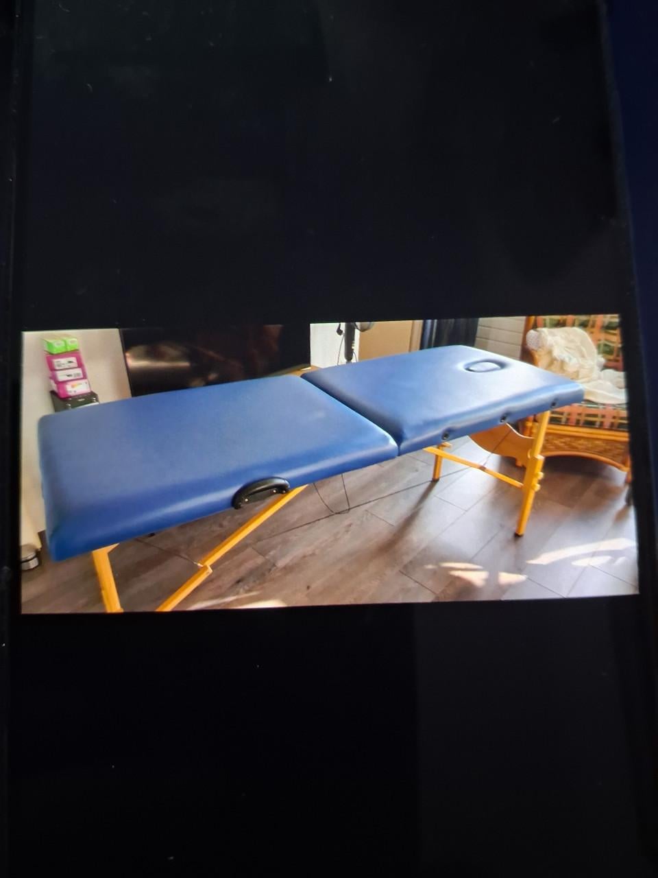 Massagetafel, inklapbaar met opberghoes.