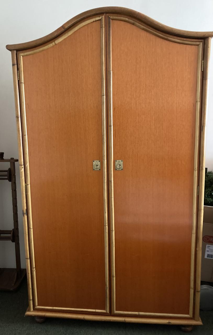 Kledingkast hout/bamboe hanglegkast