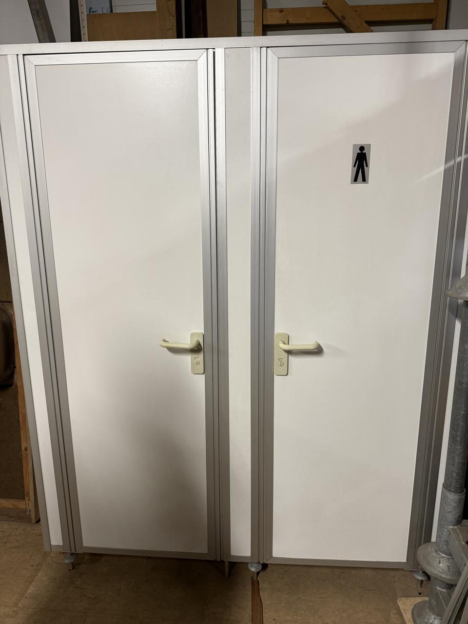 Wc blok scheidingswand met tussenwand