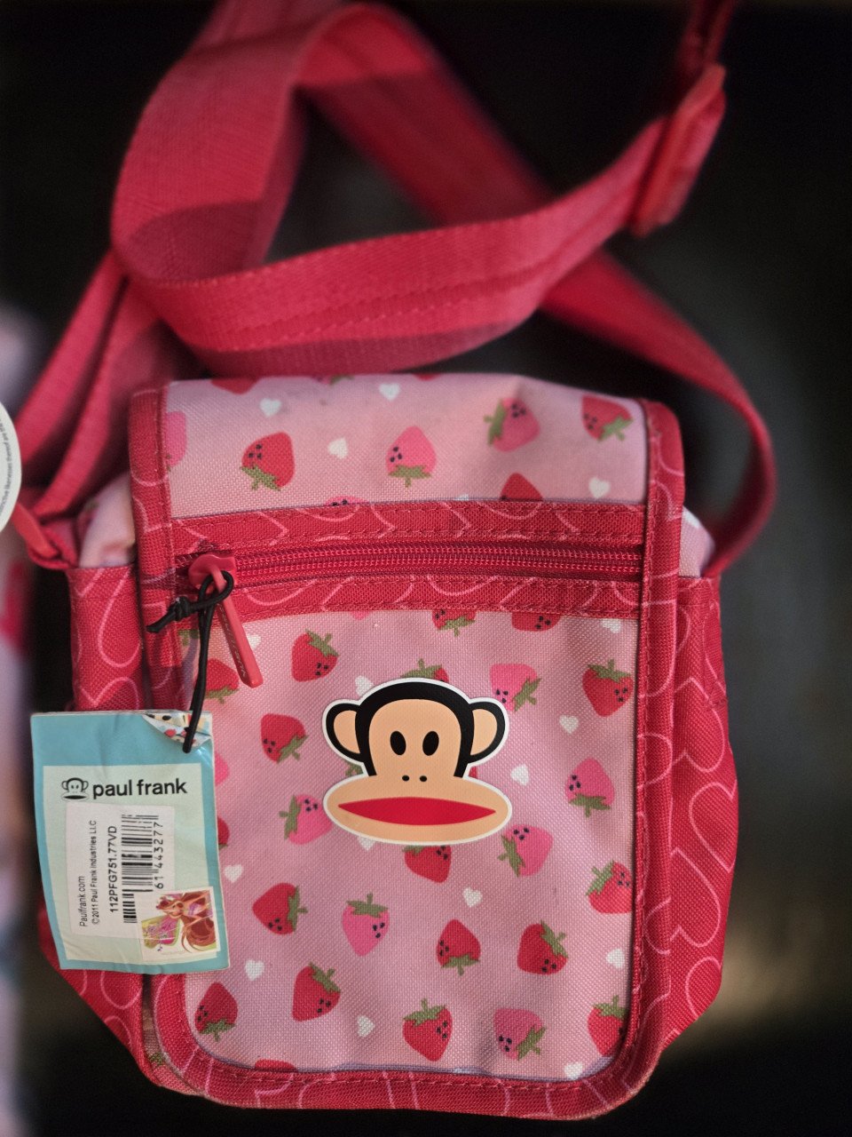 Paul frank aapje kinder schoudertasje en etui.  Beide Nieuw