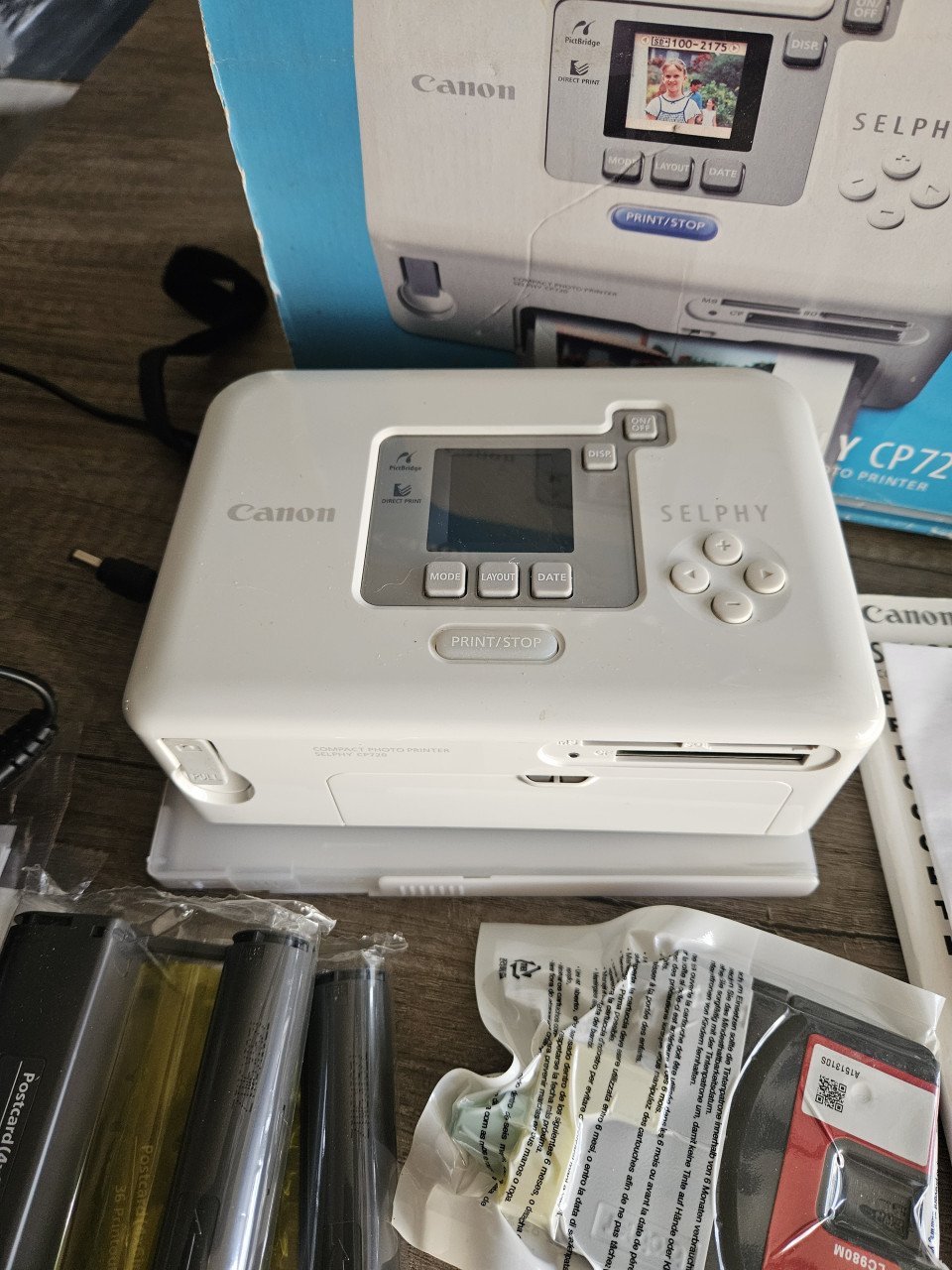 Zgan Canon SELPHY CP-720 draagbare fotoprinter/vanaf geheugenkaarten...