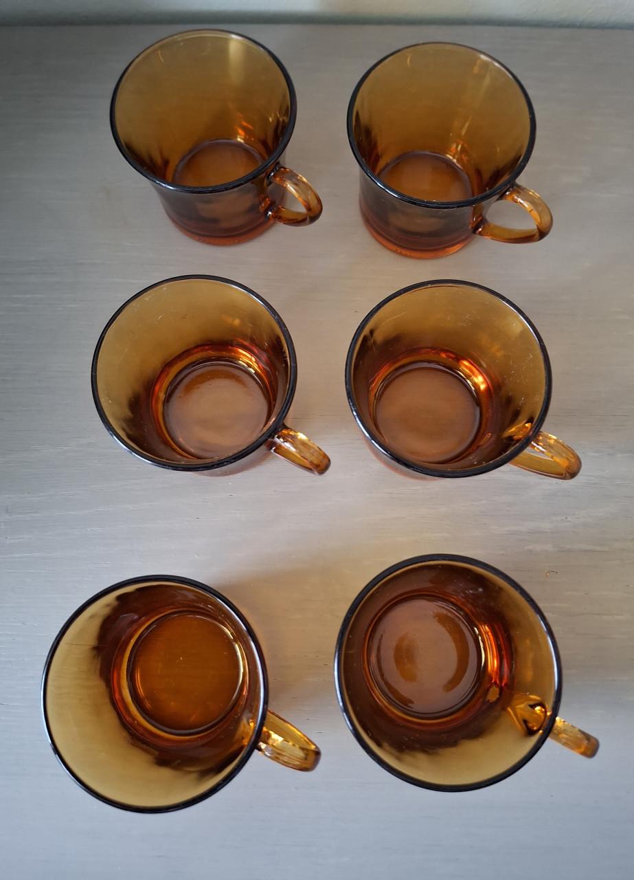 Vintage Kopjes, Arcoroc, 6 stuks