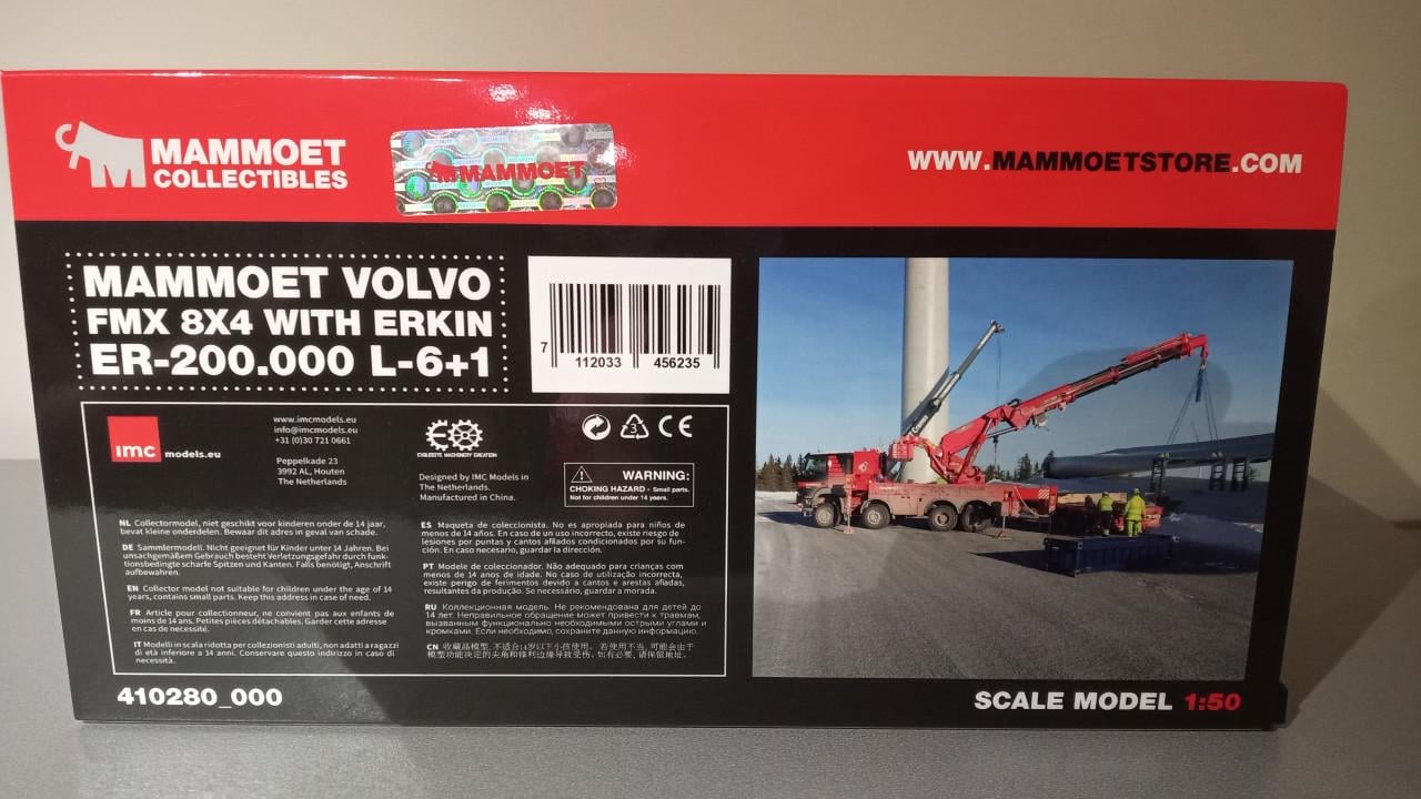 Mammoet Volvo FMX 8x4 met Erkin 200.00L-6.1