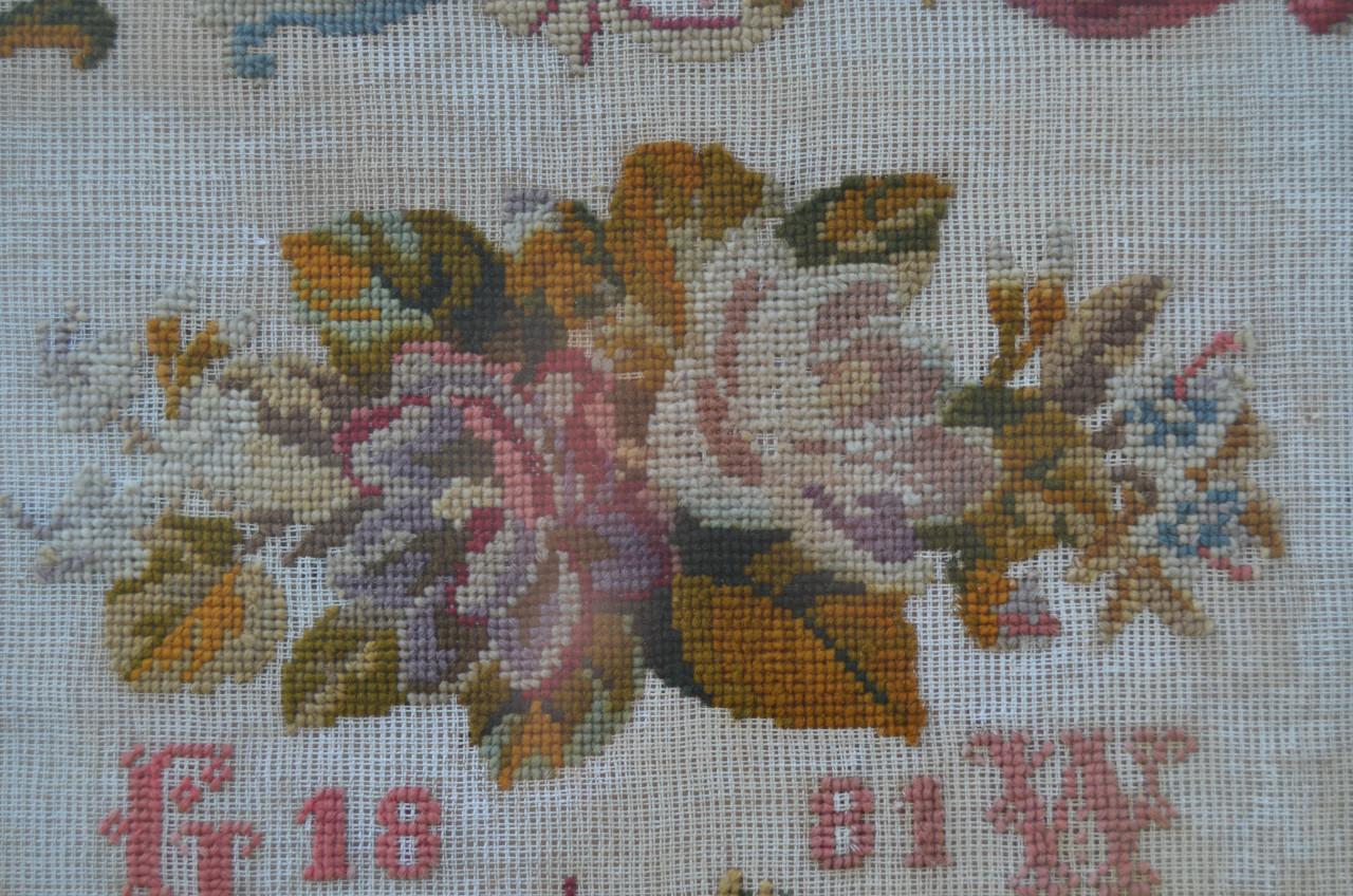 Groot borduurwerk Jachttafereel 1881 ipst