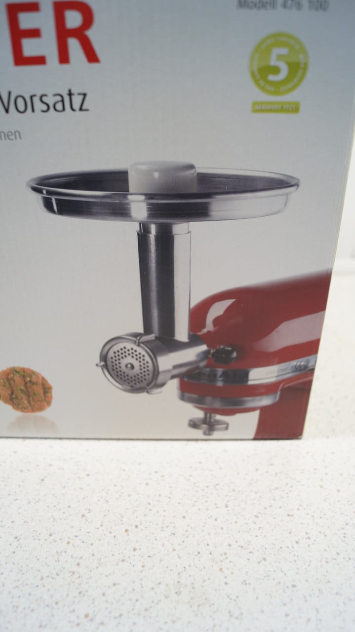Jupiter voorzet vleesmolen voor kitchenaid keukenmachine.