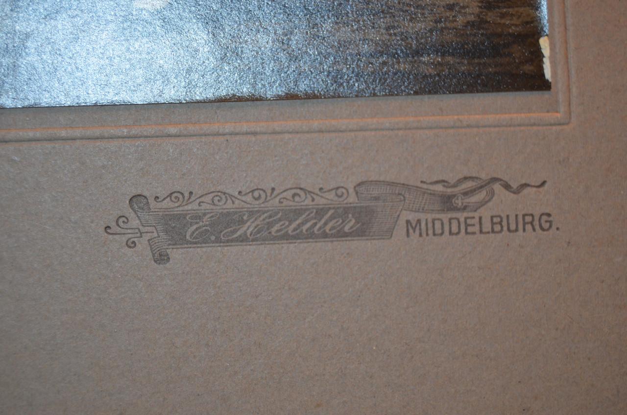 Oude foto van een bruidspaar Middelburg e. o. . Ong. 1900