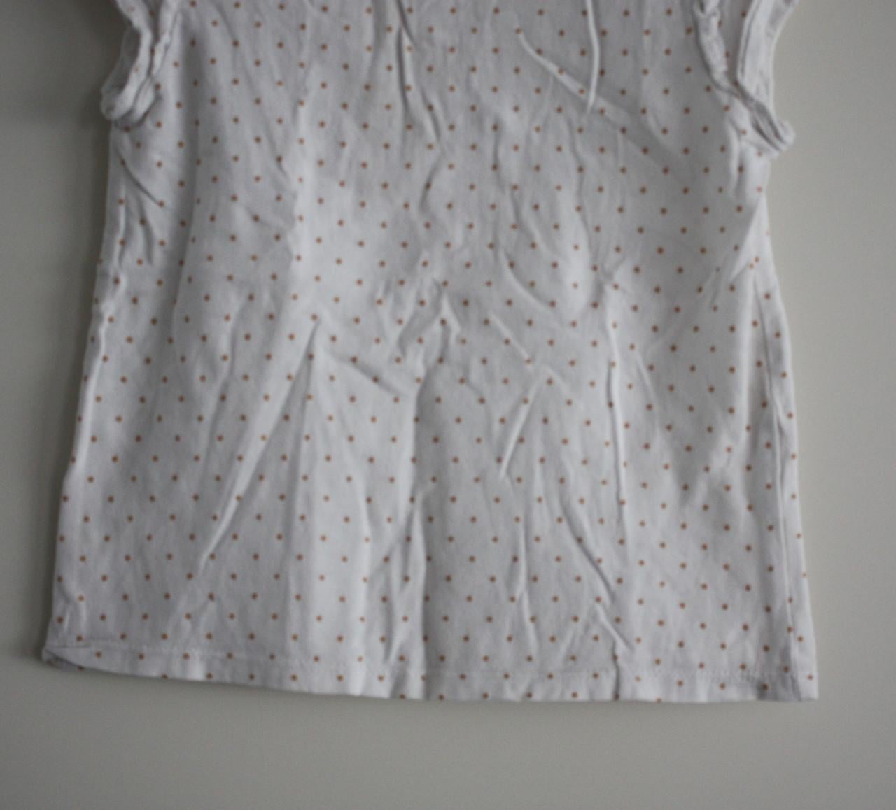 Wit shirt met  goude stippen maat 92