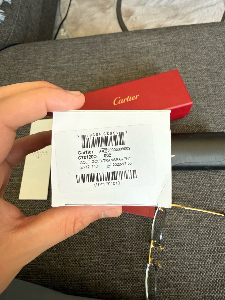 Originele Cartier Panthère CT0120O Bril met Toebehoren