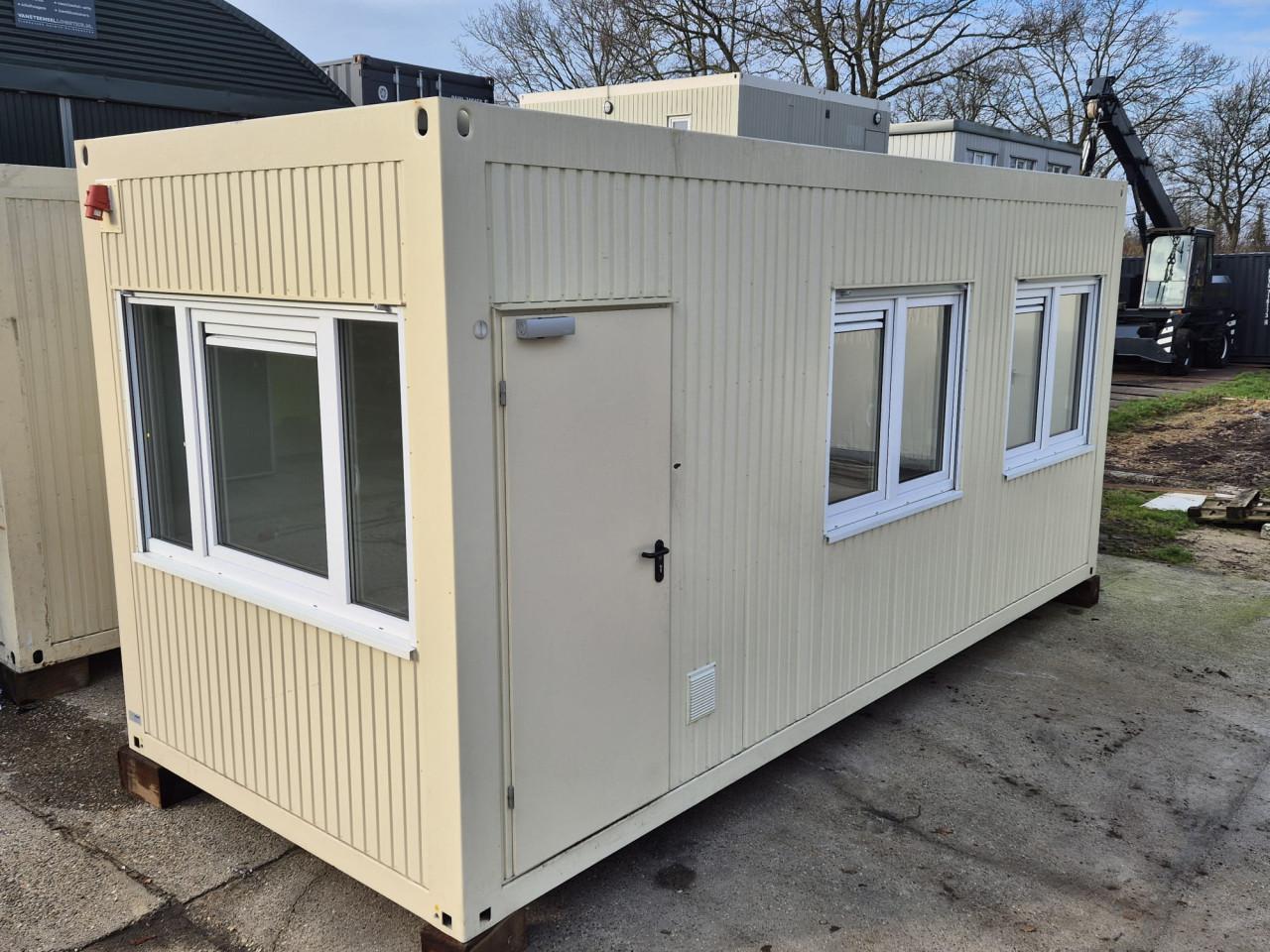 20ft kantoorunit 6x2.5 meter met veel ramen