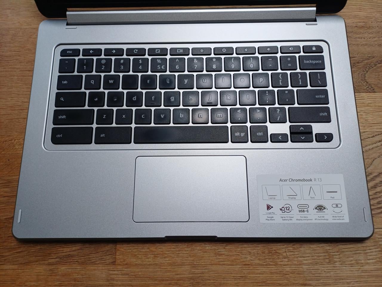 ACER R13 chromebook, touchscreen en te gebruiken als tablet