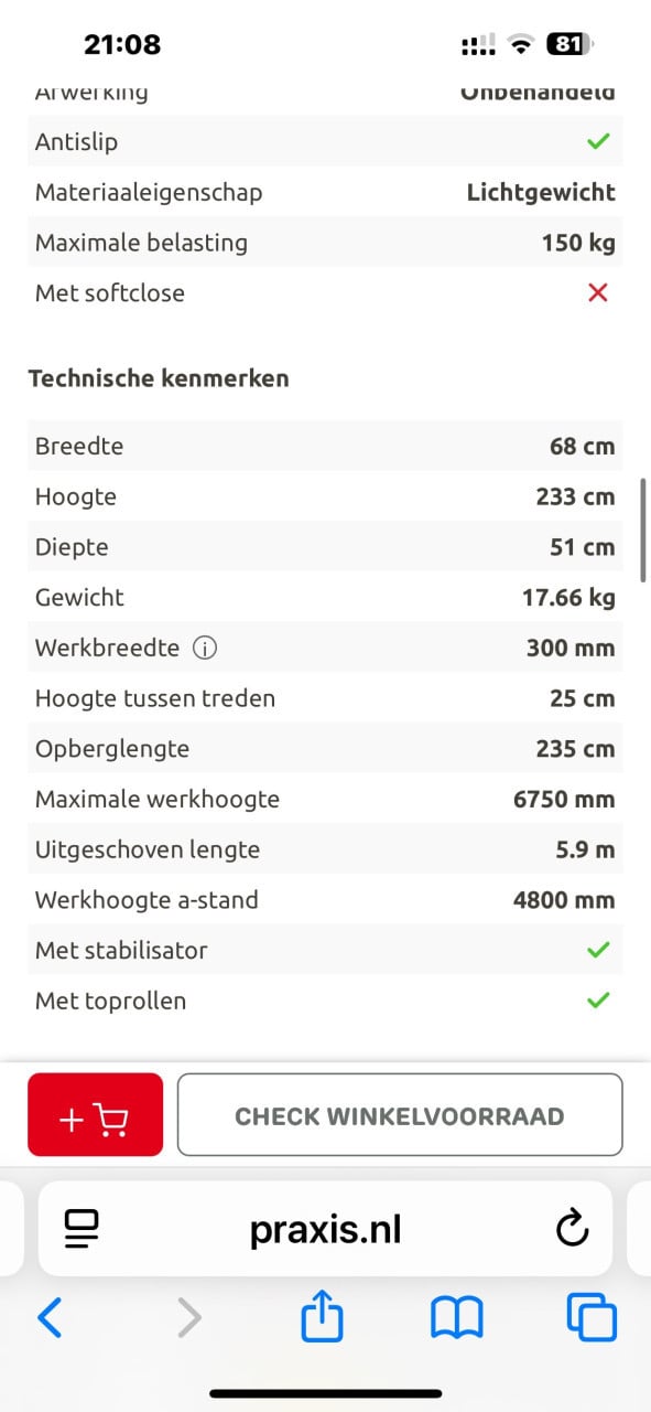 Altrex lichtgewicht ladder 3 delig
