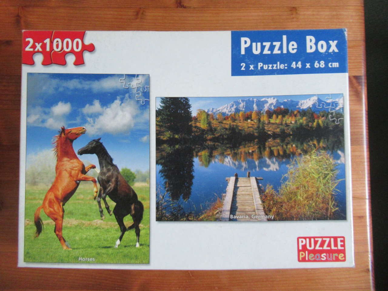 3 dozen met elk 2 leuke volledige puzzels van 1000 stukjes, zgan