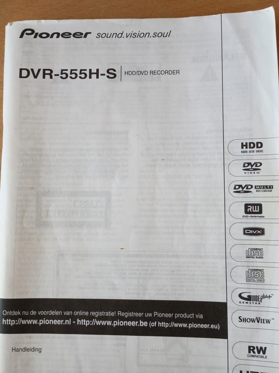 Pioneer HDD DVD-recorder en JVC-videorecorder