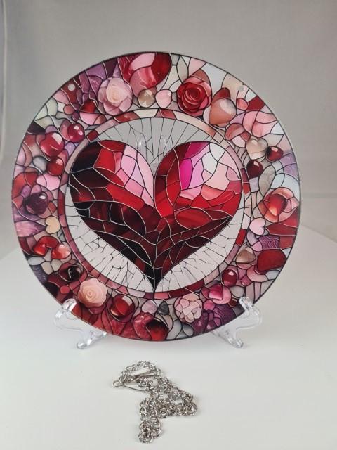 Raamhanger Hart rood met roze