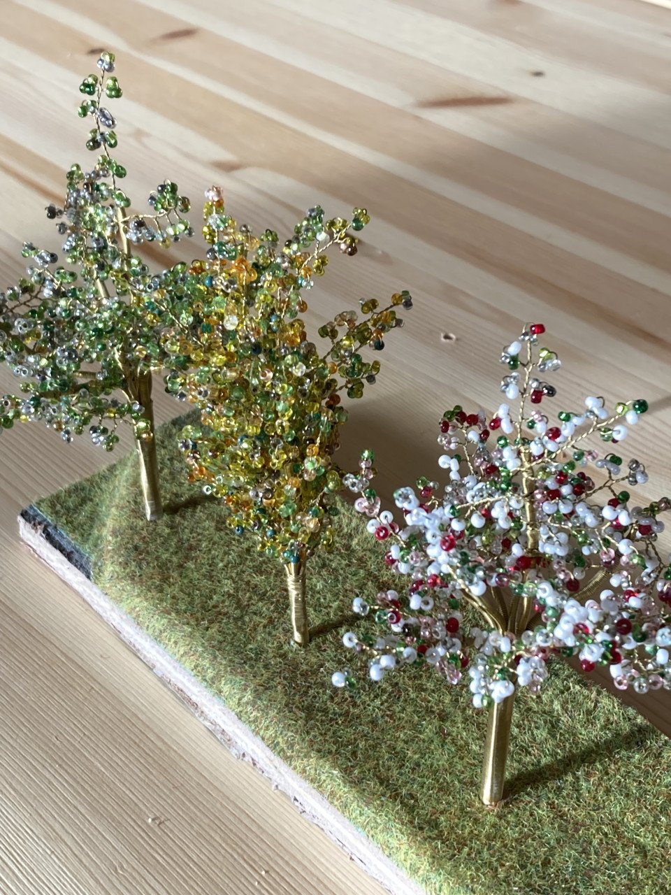 Kralenboompjes voor treinbaan HO- spoor