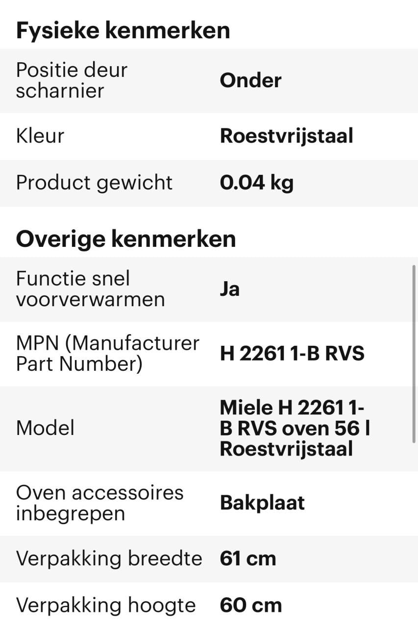 Miele Inbouwoven