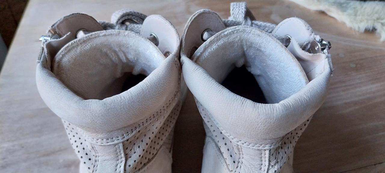 Mooie beige leren sneakers mt 38,5; Paul Green