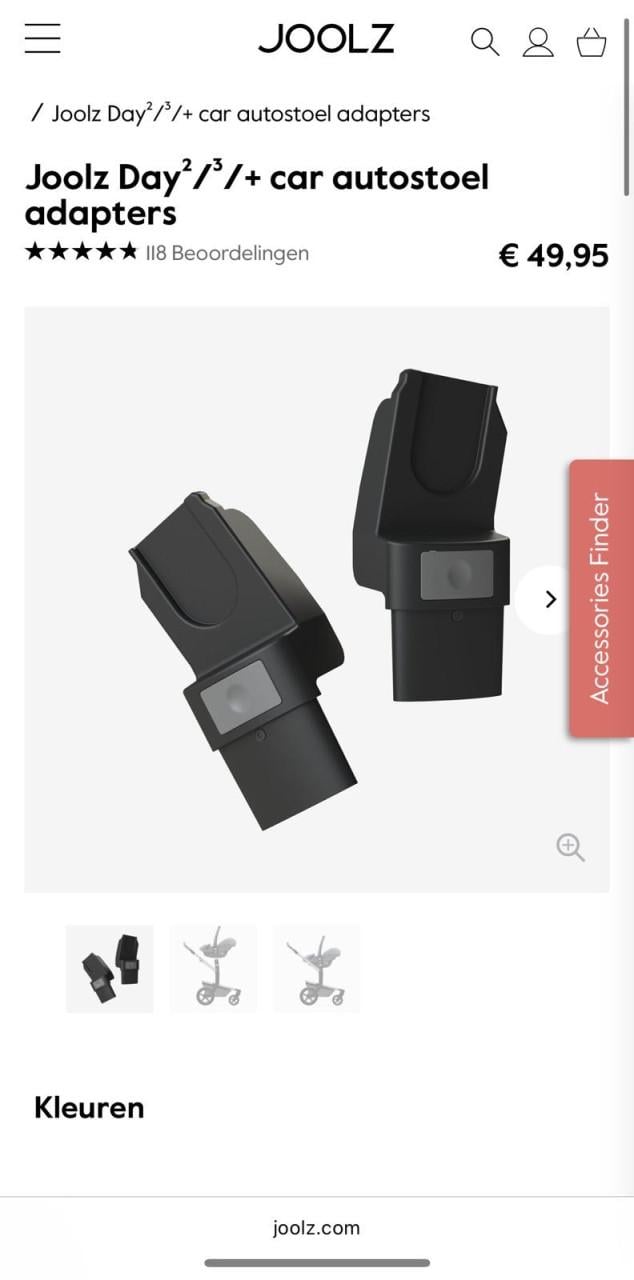 Perfecte Joolz Day+ Kinderwagenset. Kleur Brilliant Black.