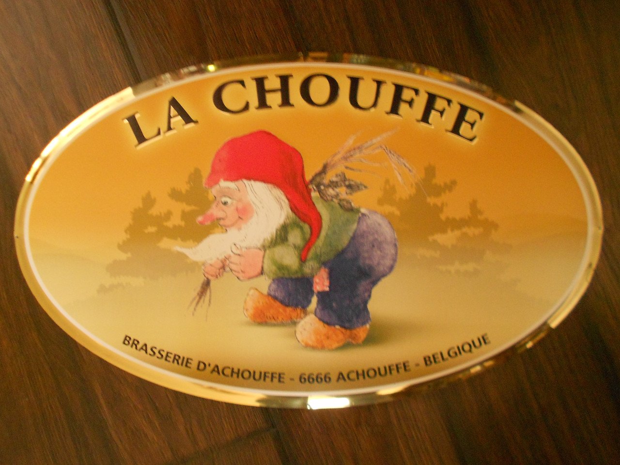 La chouffe bier reclamebord schild