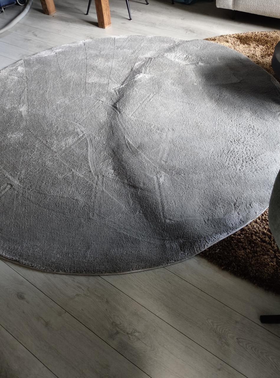 Rond vloerkleed grijs 2.40m