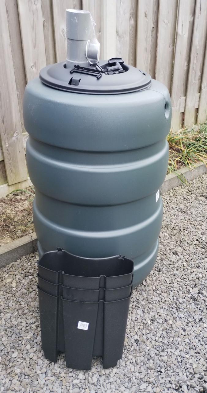 REGENTON, nieuw, antracietkleur, 210 liter