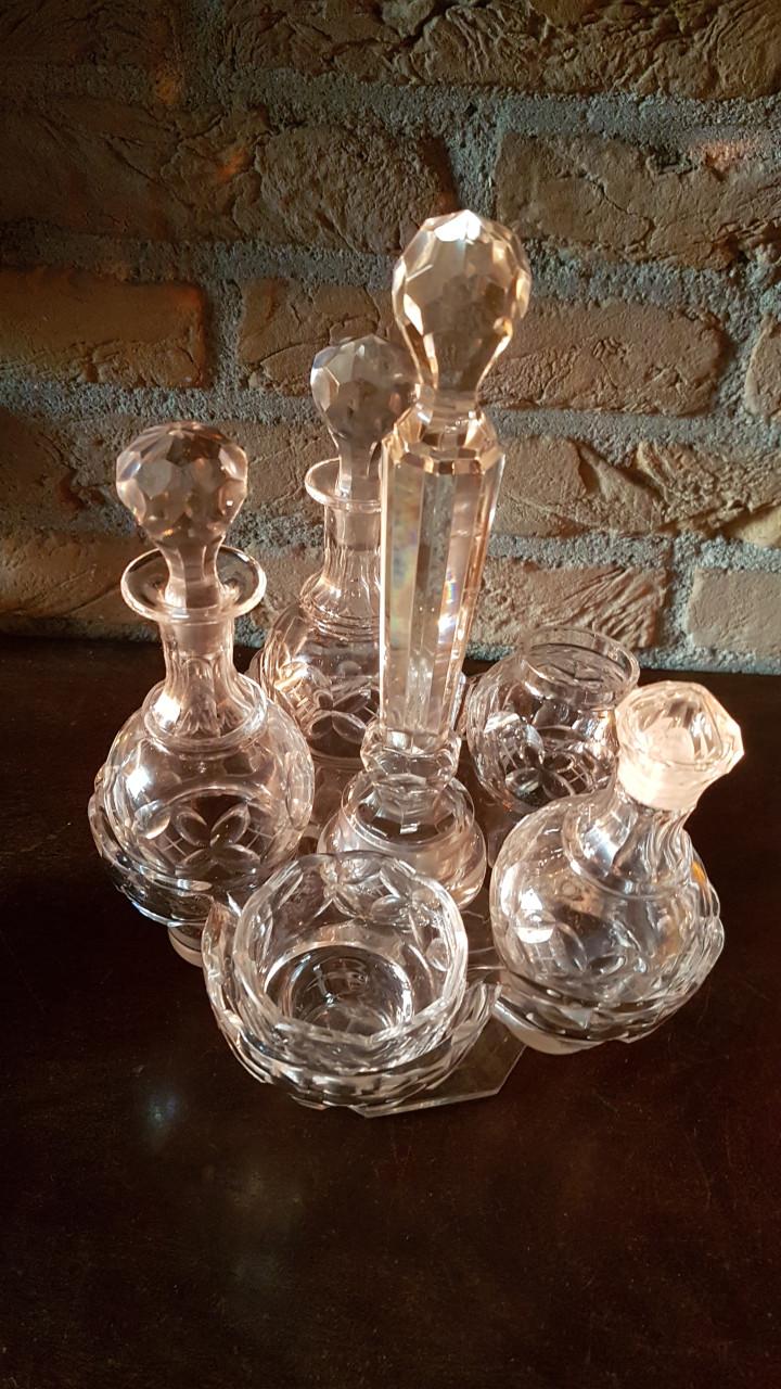 Kristallen Biedermeier Tafelset