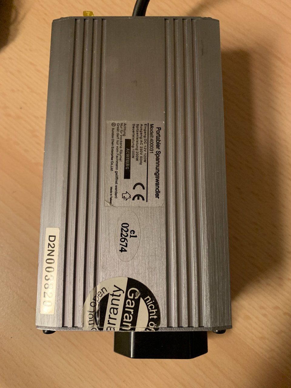 Omvormer 12 Volt naar 230 Volt