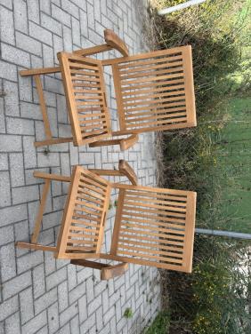 Teakhouten klapstoelen