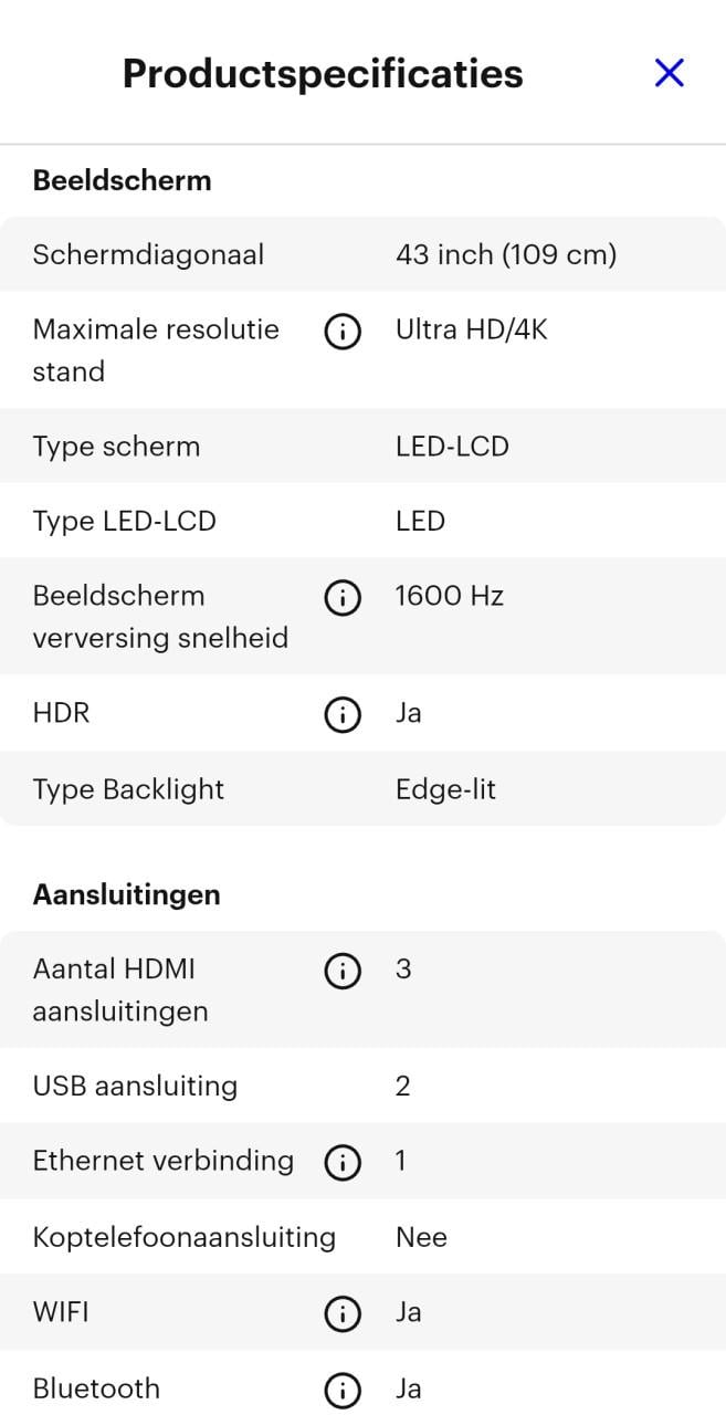 TV Samsung curved, led, 43 inch, 109 cm. €199